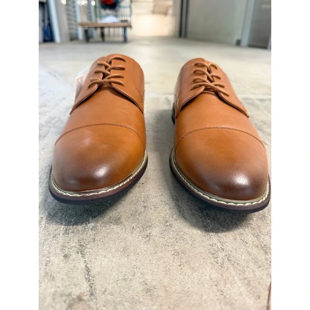 MERIDOS Cap Toe Derby Dress Shoes Classic Brown‎ Size 11 JD01 Business Formal